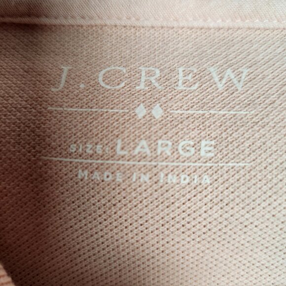 J Crew Shirt Mens Size Large Orange Short Sleeve Cotton Slim Fit Polo - Picture 3 of 5